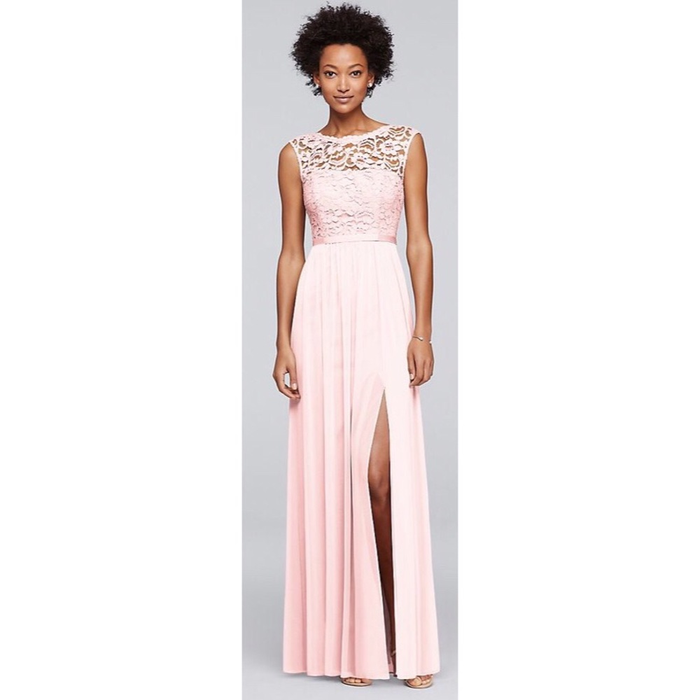 David’s Bridal Long Petal Bridesmaid Dress Size 14